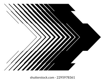 Black vector arrow on a white background. Pointer, Design element. Navigation. Modern
 pattern. Trendy striped vector background - Powered by Shutterstock - Get 15% off with code: PIKWIZARD15