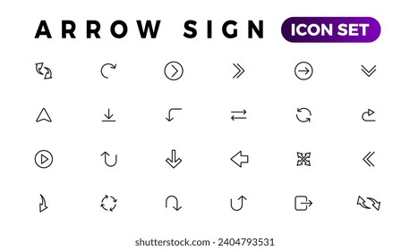 Black vector arrows collection. Arrow. Cursor. Arrow Modern simple arrows. Collection different Arrows on flat style for web design or interface. Direction symbols