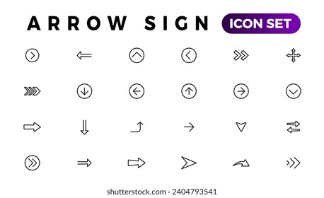 Black vector arrows collection. Arrow. Cursor. Arrow Modern simple arrows. Collection different Arrows on flat style for web design or interface. Direction symbols