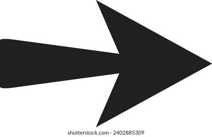 black vector arrows isolated on white, Arrow icon, direction sign