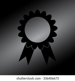 Black Vector award medal icon