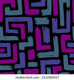 BLACK VECTOR BACKGROUND WITH BRIGHT MULTICOLORED GEOMETRIC STROKES