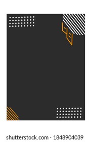 Fondo vectorial negro con adornos modernos