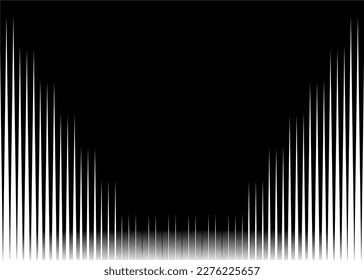 Black vector background with white abstract rays, Striped pattern. Modern vector background.
