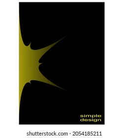 Fondo vectorial negro y forma estrella amarilla, para diseño de pancartas o afiches.