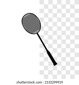 black vector badminton racket png image