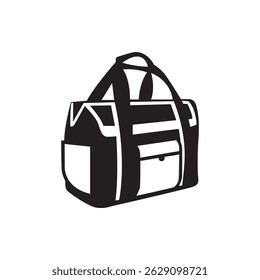 Black vector bag silhouette illustration