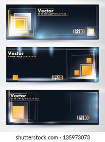 Black vector banner