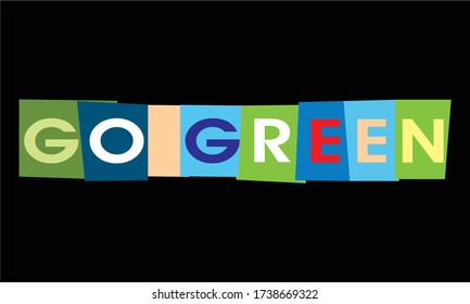Bandera de vector negro verde