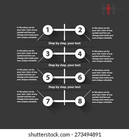 Black vector banner with place for text. Vector illustration
