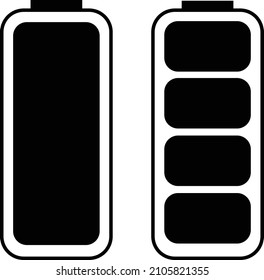ein schwarzes Vektorsymbol für die Lebensdauer einer Batterie