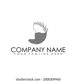 black vector beauty salon logo

