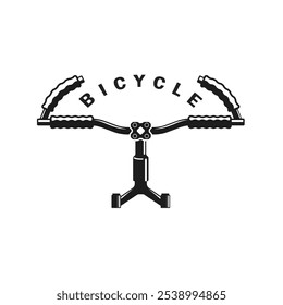 black vector bicycle  logo icon with empty space for your slogan, suitable for bike shop or bike community logo