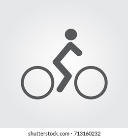 Black vector Bike Cyclist icon. Bicycle.
