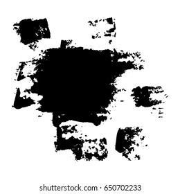 Black vector blob and spots. Design element