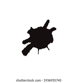 black vector blot on a white background