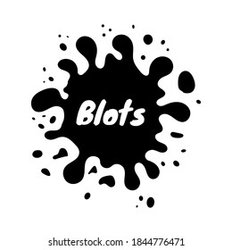 Black Vector blots on the white background.