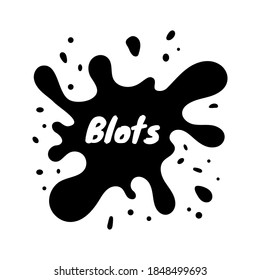 Black Vector blots on the white background.