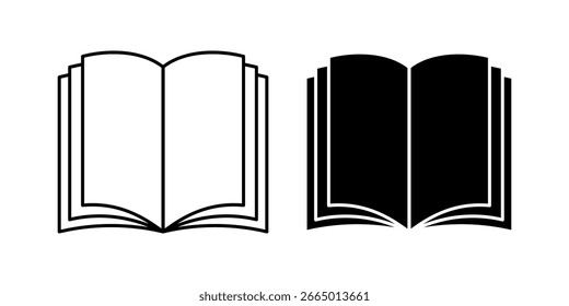 Conjunto de iconos de libro de Vector negro.