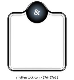 black vector box for text with ampersand