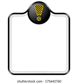 black vector box for text width exclamation mark