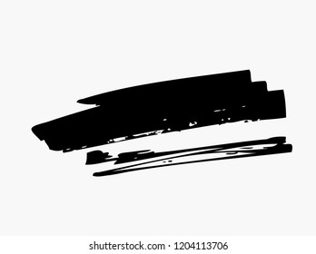 black vector brush stroke