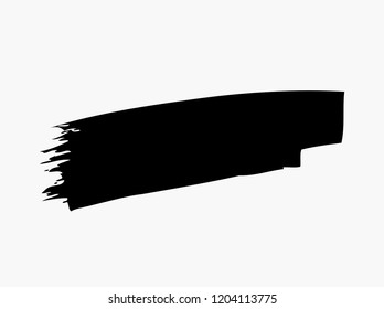 black vector brush stroke