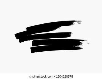black vector brush stroke