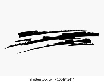 black vector brush stroke