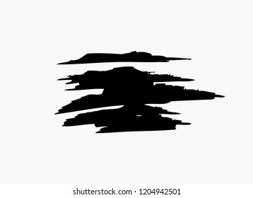 black vector brush stroke