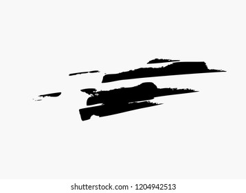 black vector brush stroke