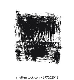 Black vector brush stroke