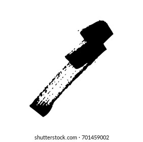 Black vector brush stroke