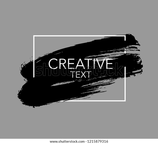 Download Black Vector Brush Stroke Frame Square Stock Vector ...