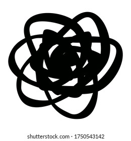 Black vector brush strokes collection. Black elements on a white background