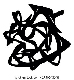 Black vector brush strokes collection. Black elements on a white background