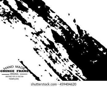 Black vector brush strokes collection