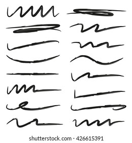 black vector brush strokes, vector set of grunge brush strokes