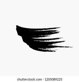 black vector brushstroke