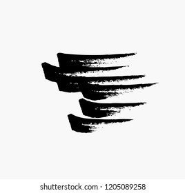 black vector brushstroke