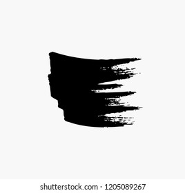 black vector brushstroke