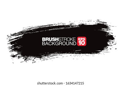 black vector brushstroke background, vector illustration