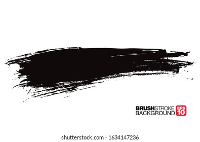 black vector brushstroke background, vector illustration