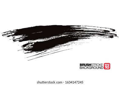black vector brushstroke background, vector illustration