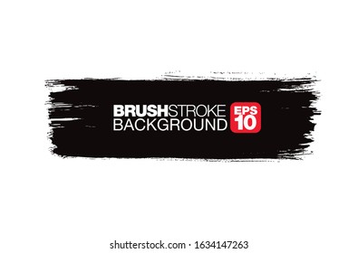 black vector brushstroke background, vector illustration