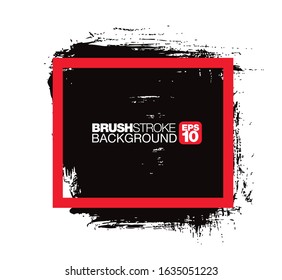 black vector brushstroke background, vector illustration