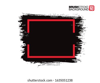 black vector brushstroke background, vector illustration