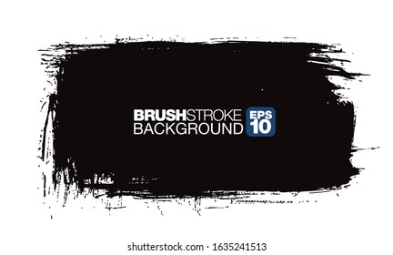 black vector brushstroke background, vector illustration