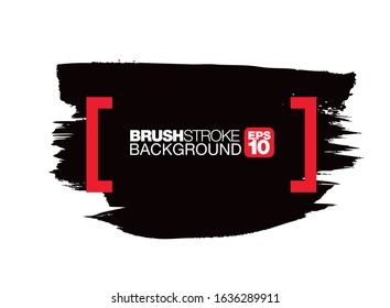 black vector brushstroke background, vector illustration