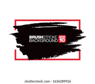 black vector brushstroke background, vector illustration